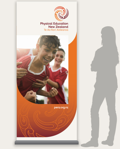 Physical Education New Zealand pull up banner